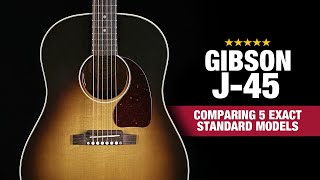 How Different Can 5 Gibson J-45's Sound?? - Comparison Video