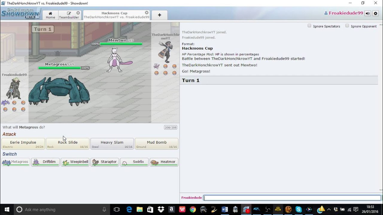 More hacks with TDH. Pokemon showdown YouTube