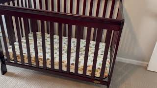 Dream On Me Ashton 5 in 1 Convertible Crib in Espresso, Greenguard Gold Certified