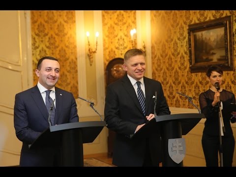 საქართველოსა და სლოვაკეთის პრემიერ-მინისტრების პრესკონფერენცია