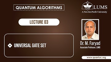 Lecture 3: Universal quantum gate sets