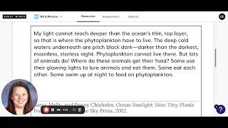 Fluency Homework Instructions for Ocean Sunlight