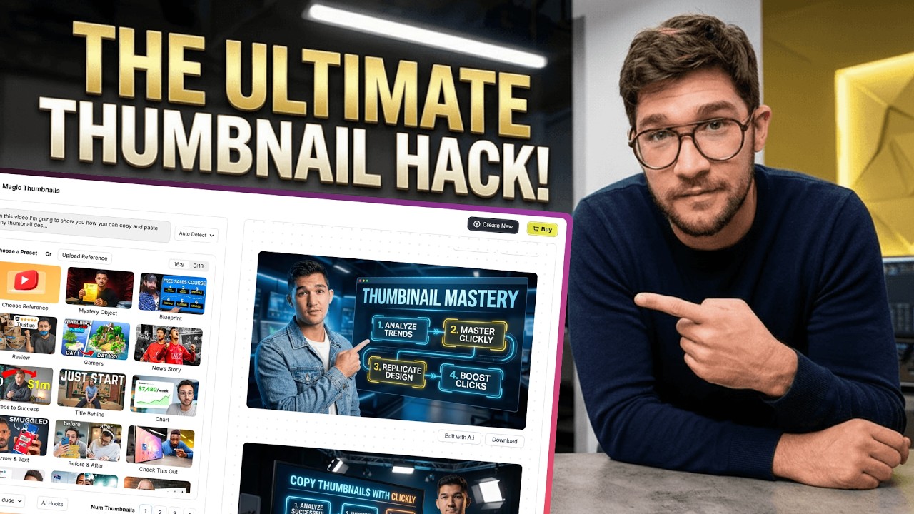 Thumbnail Rerfrences Using Any Thumbnail as a Reference (Clickly AI) - YouTube