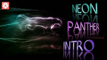 How to make Neon Running Panther logo animation intro || kinemaster tutorial || unique infusion