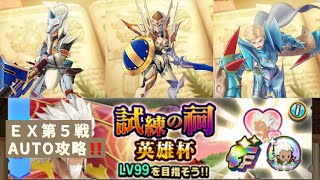 【モンハンライダーズ】試練の祠《英雄杯》雷　ＥＸ第５戦AUTO攻略