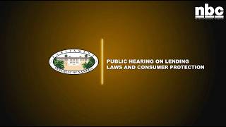 PUBLIC HEARING ON LENDING LAWS AND CONSUMER PROTECTION - 19 JUNE 2026