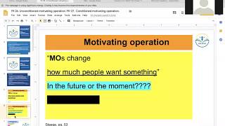 What are UNCONDITIONED MOTIVATING OPERATION and CONDITIONED MOTIVATING OPERATION? by Yenisbel.