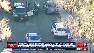 Wrong-way driver leads CHP on pursuit