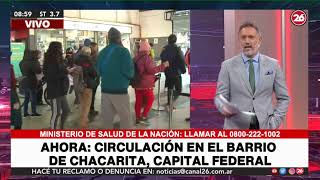 La circulación en el barrio de Chacarita, Capital Federal