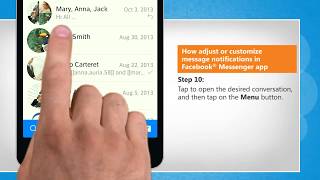 How to adjust or customize message notifications in Facebook® Messenger app :Tutorial screenshot 5