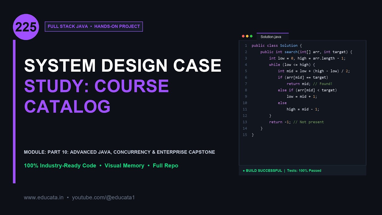 FS-225: SYSTEM DESIGN CASE STUDY: COURSE CATALOG | Full Stack Java ...