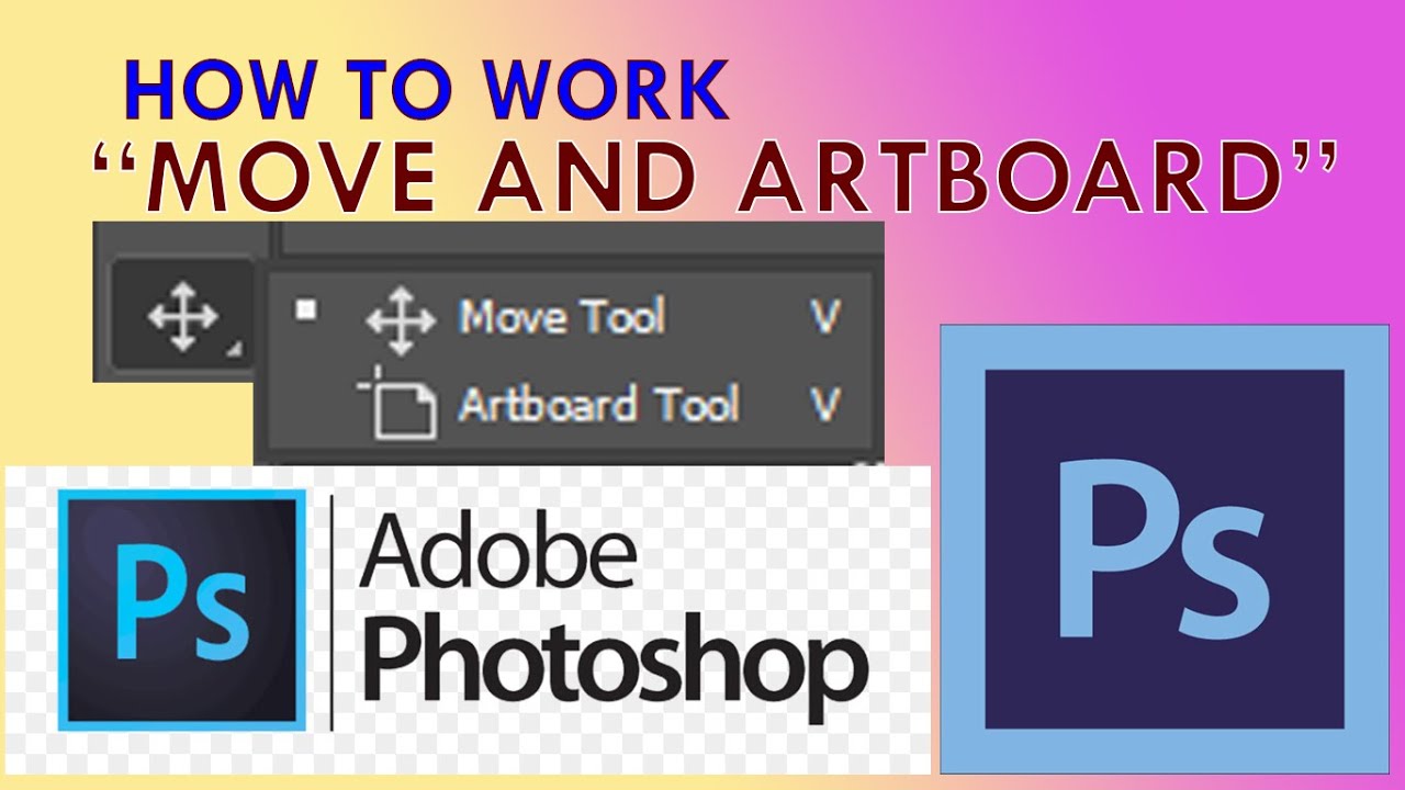 How to use Move and Artboard Tools tutorials for beginners | Adobe Photoshop 2021 toolbars tutorials