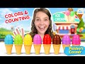 Toddler Learning - Learn Colors &amp; Counting with Ice Cream Toys | Toddler Time with Silly Miss Lily 