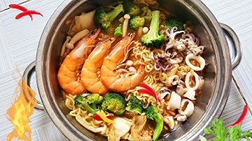 Cách nấu Mì Cay Hải Sản tại nhà đơn giản siêu ngon chuẩn vị như ngoài quán