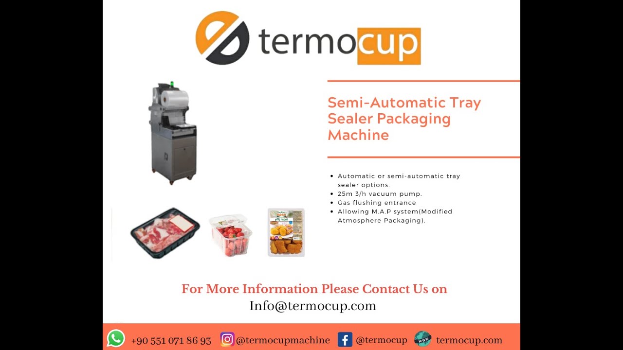 Semi-Automatic Tray Sealer Packaging Machine