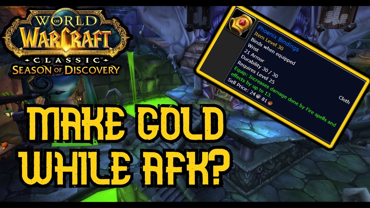 MAKE EASY GOLD WHILE PRACTICALLY AFK | WoW SoD | Gold Making Guide