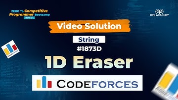 17 | Video Solution | Codeforces | 1D Eraser | Strings in C