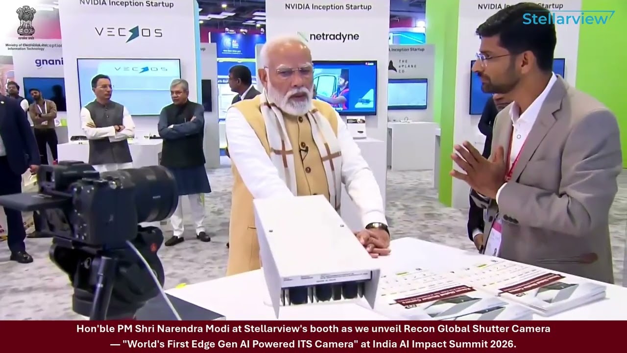 Day 1 - Stellarview at India AI Impact Summit - NVIDIA Innovation Pavilion - PM Modi visited our Pod