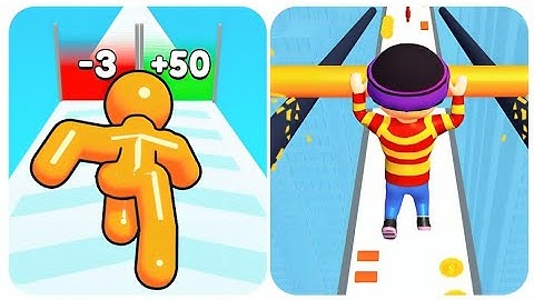 Rails Roof Run Vs Tall Man Run 3D Update Max Level IOS, Android Gameplay