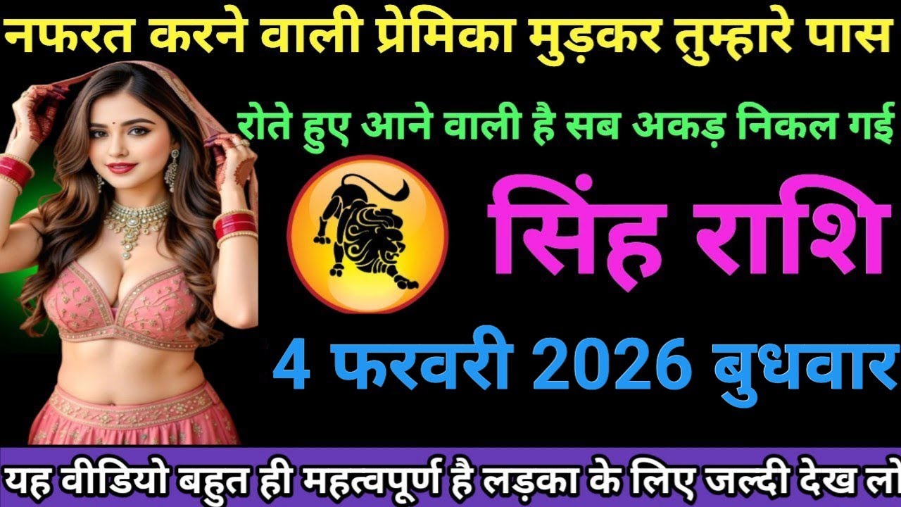 #सिंह राशि वालों नफरत करने वाली प्रेमिका मुड़कर तुम्हारे पास रोते हुए आने वाली है सब अकड़ निकल गई#