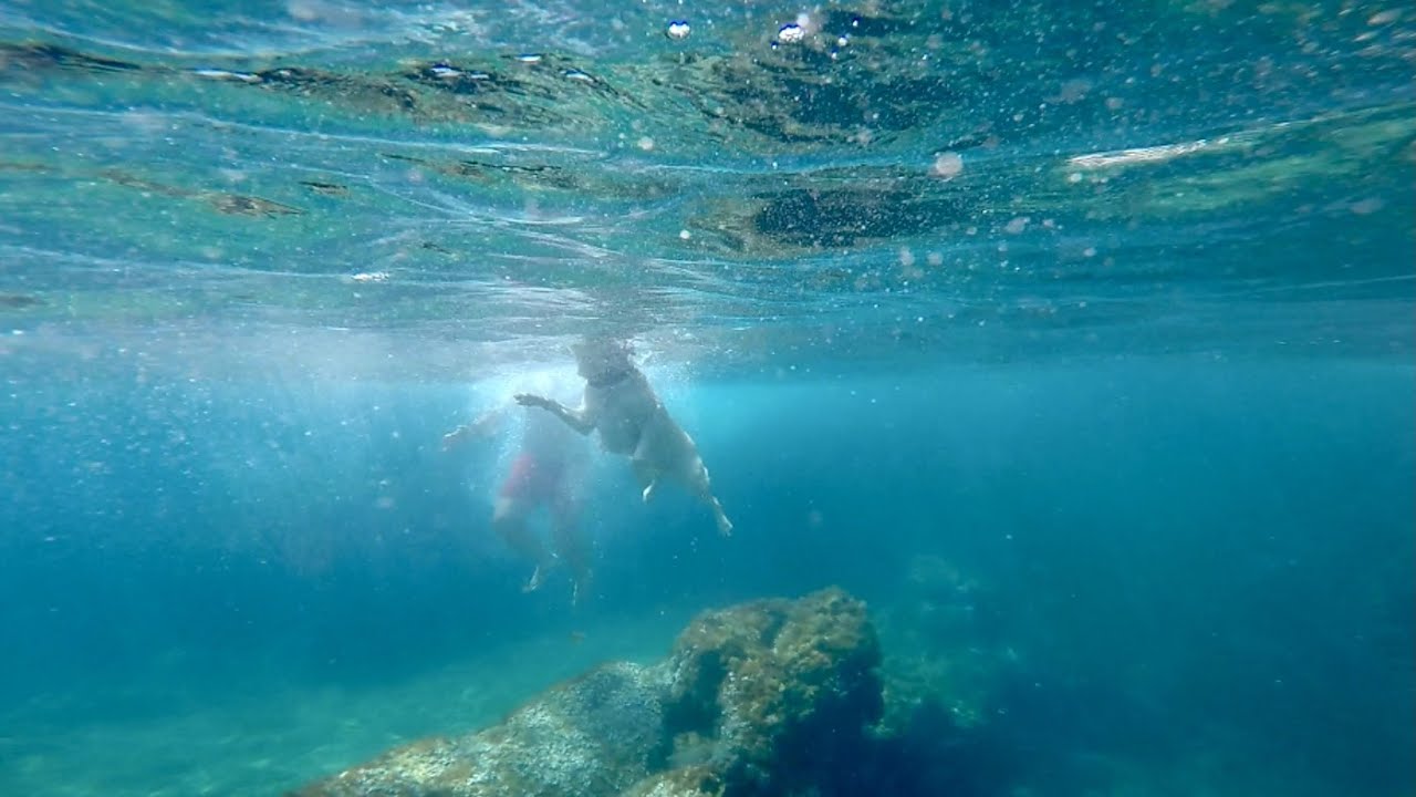Snorkelling at Platja de Fenals in Lloret De mar, Cost Brava, Spain (Aug 2017)