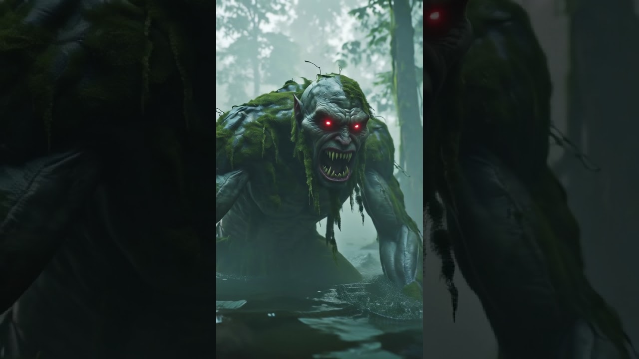 Swamp monster emerges from the dark depths 🌫️🦑