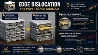 Edge Dislocation Explained Visually | Extra Half-Plane, Compression & Tension | Materials Alive