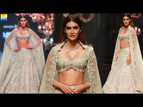 Adipurush actress Kriti Sanon walks the ramp in an embellished Lehenga at Lakme Fashion Week 2022