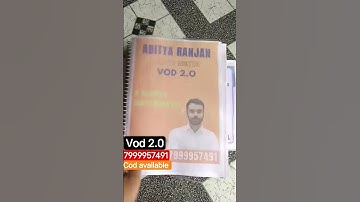 Aditya ranjan. vod2.0 classnotes review #adityaranjansir #adityaranjansirfans