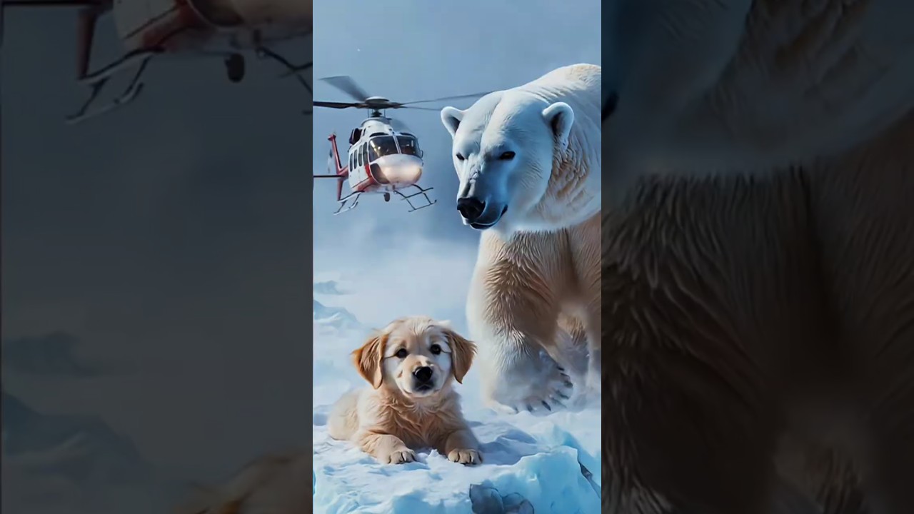 😰Puppy Rescue in Antarctica: Thrown Into the Frozen Ocean… But Nature Fought Back 🐶❄️