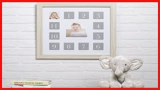 Little Pear Baby’s First Year Frame, Monthly Growth Baby Keepsake Frame, Baby’s First Year Wooden