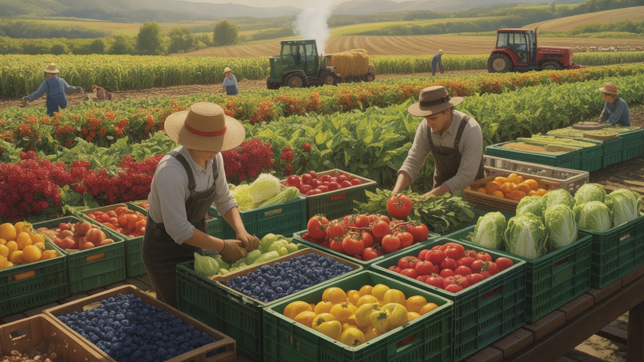 How American Farmers Harvest Thousands Of Tons Of Fruits And Vegetables ...