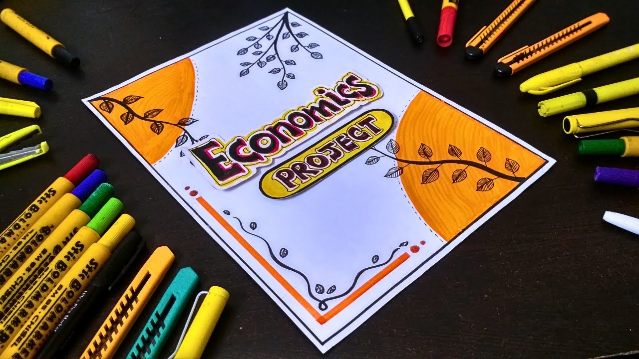 Economics Project Front Page Design | Economics Project Cover Page Decoration Ideas | Title Page Art