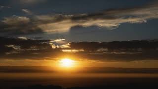 Brilliant Sunrise with Clouds Wide Angle Zoom In Timelapse FREE STOCK VIDEO