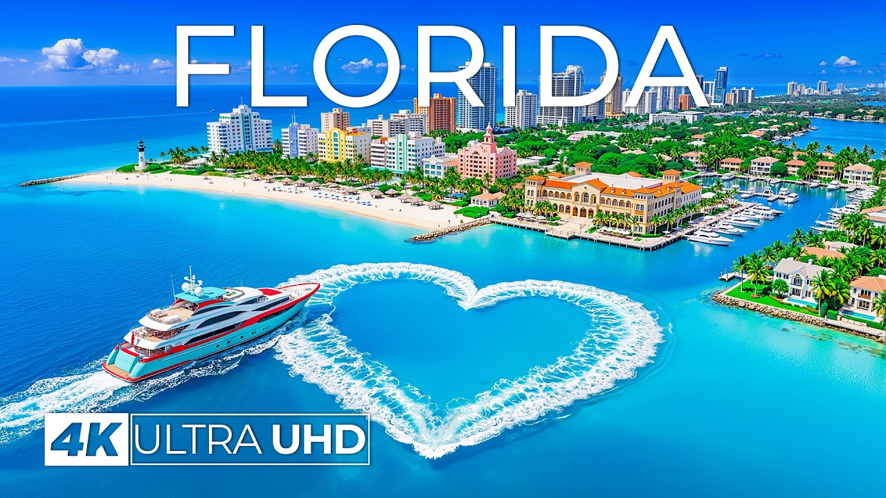 [4K] Florida 🇺🇸 Vibrant Cities, Sun-Kissed Beaches & Iconic Coastal Views Aerial Journey