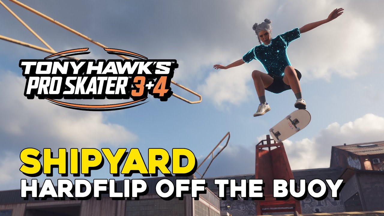 Tony Hawk's Pro Skater 3+4 Shipyard Hardflip Off The Buoy