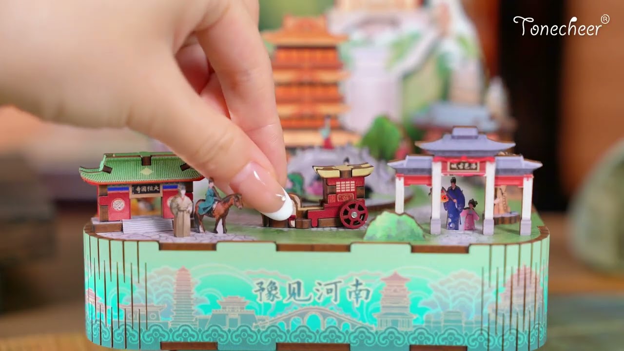 [NEW ARRIVALS] TONECHEER 3D Creative Musical Puzzle DIY Rotating Music Box Kit (Henan)