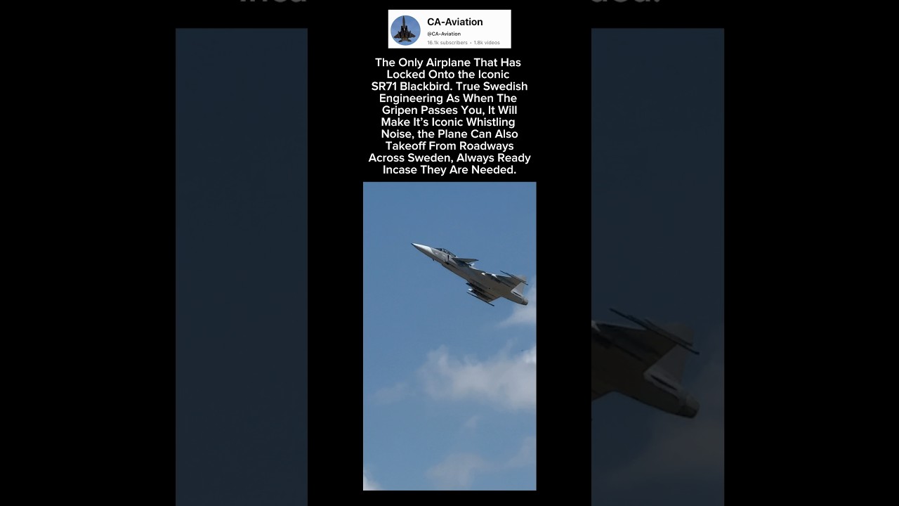 The Only Aircraft to Lock Onto the Famous SR71 Blackbird Spy Plane.