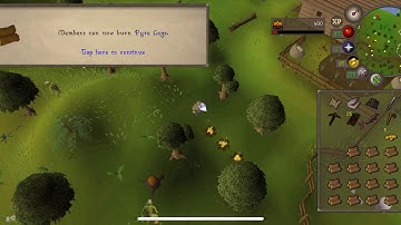 Old School Runescape Mobile 2019 (OSRS iOS) - Gameplay No Commentary - Cutting Trees & Burning Logs