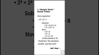 🔥 No calculator needed, just one simple rule! | indices(धाताङ्क) | Part 1 #maths #education #viral
