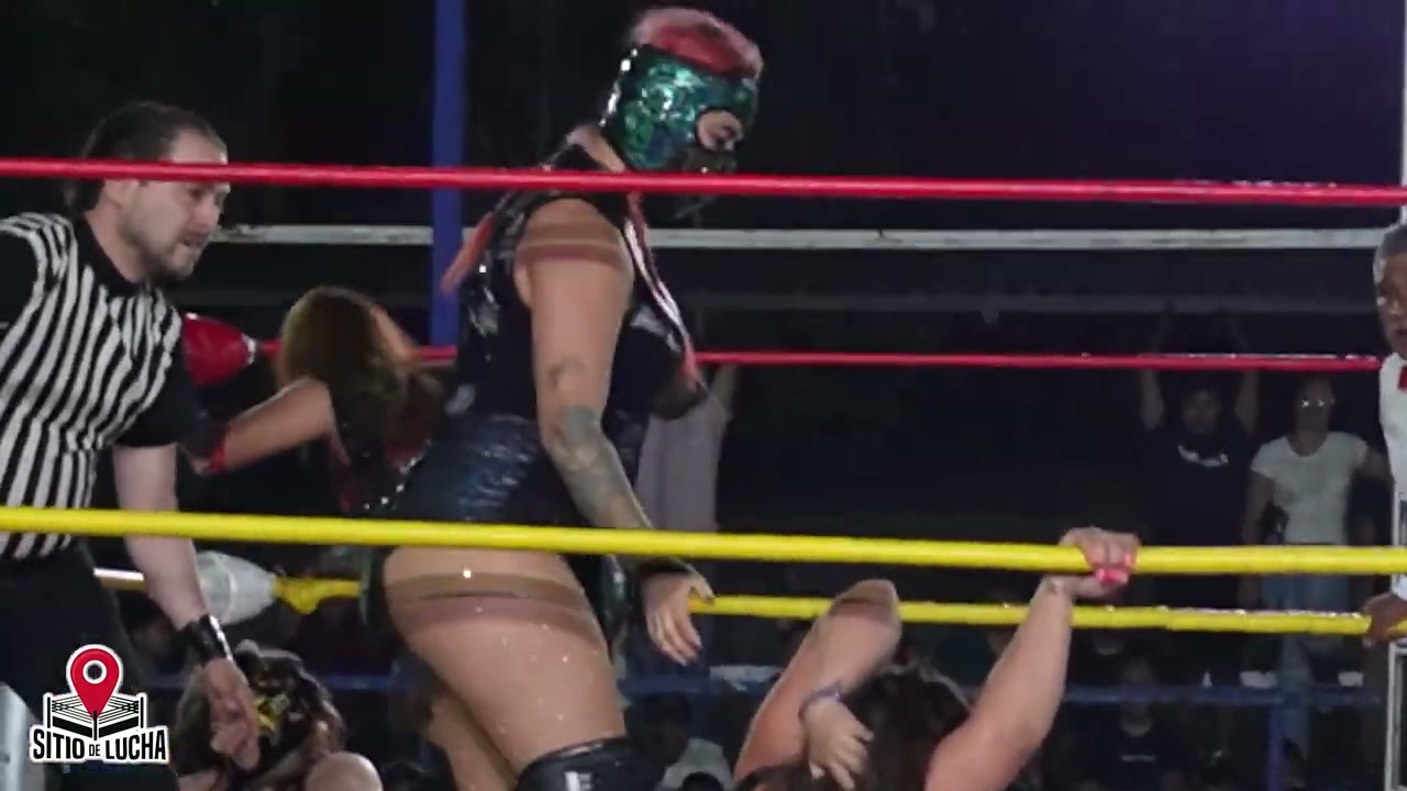 Lady Maravilla/La Hiedra vs Lady Shani/Faby Apache con Promotora Gala en Jiutepec.