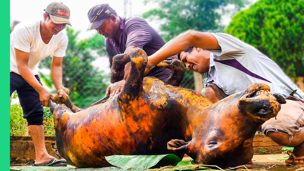 Cooking a WHOLE COW in 4 HOURS!! Vietnam Village Life!!! | Surviving Vietnam Part 5 | Best Ever Food Review Show