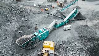 Steinbruch mit Powerscreen Premiertrak 600E, Chieftain 2100 XE, CT-80
