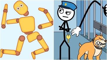 Ragdoll Games: Breaking Bones vs Thief Puzzle  - Mobile All  Levels Gameplay Walkthrough.