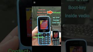 Itel i2165 emergency call invalid sim register failed boot key