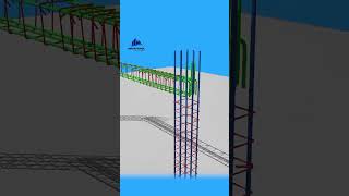 Beam–Column Reinforcement Detail | #construction #rebar #shorts