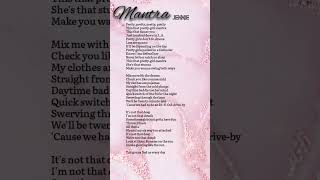 Jennie  Mantra s song s jennie mantra blackpink
