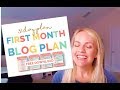 What to do in your first month of blogging - Free PDF Download Plan