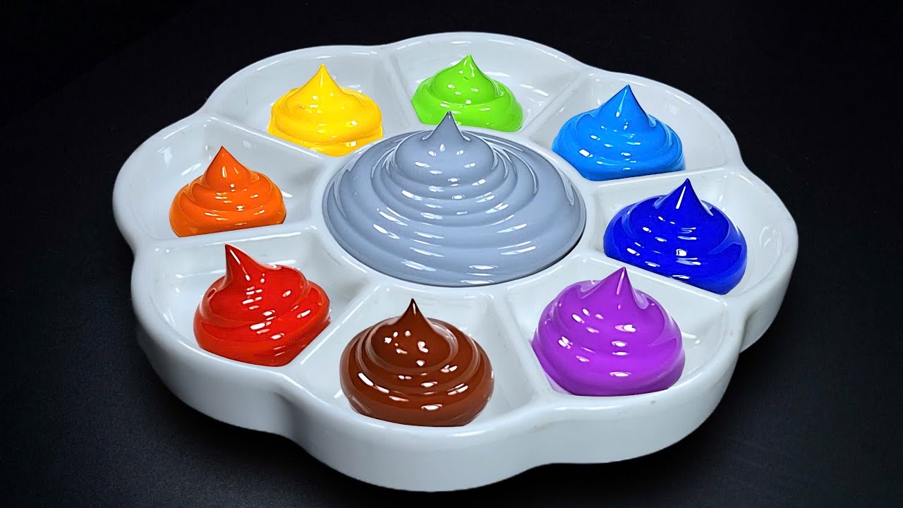 Create 8 New Colors From Gray VS Primary Colors | Satisfying - YouTube