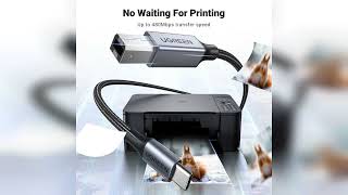 Review: UGREEN USB B to USB C 3 FT Printer Cable, Nylon USB B to C Cord for MacBook Pro/Air, M...